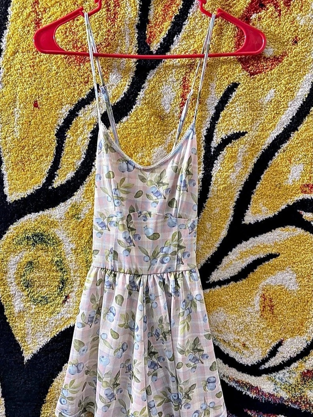 Urban Outfitters UO Mattie Floral Mesh Romper Pink & Green Medium